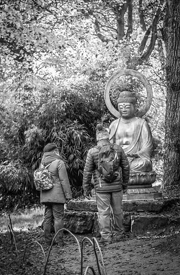 Saying Hello to the Buddha at Batsford by Judy Dean